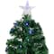 6ft. Pre-Lit Fiber Optic Artificial Christmas Tree with Star Tree Topper and Pot, LED Color-Changing Lights